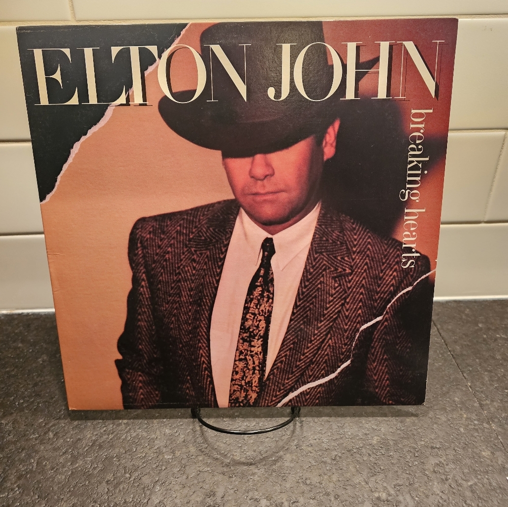 Elton John- Breaking Hearts- Vinyl Record Geffen records 1984